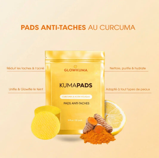 GlowKuma - 30 Pads Anti-Taches Au Curcuma
